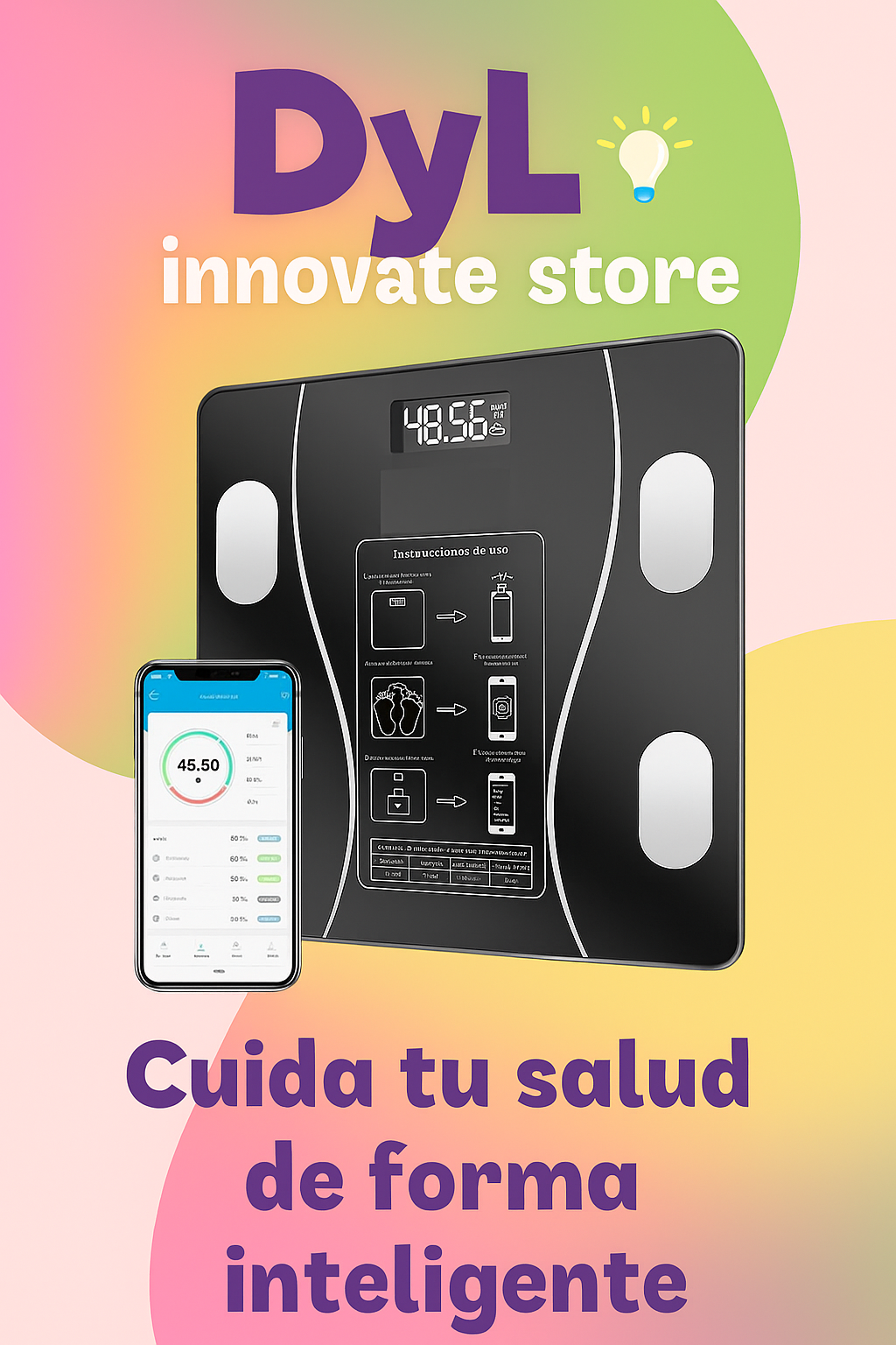 Bascula Pesa Vidrio 180kg Inteligente Con Bluetooth Digital Ahorrar 42%