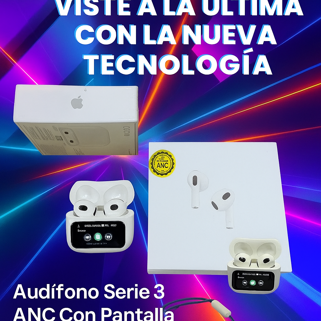 Audífono ANC/ENC Tercera Generación Con Pantalla