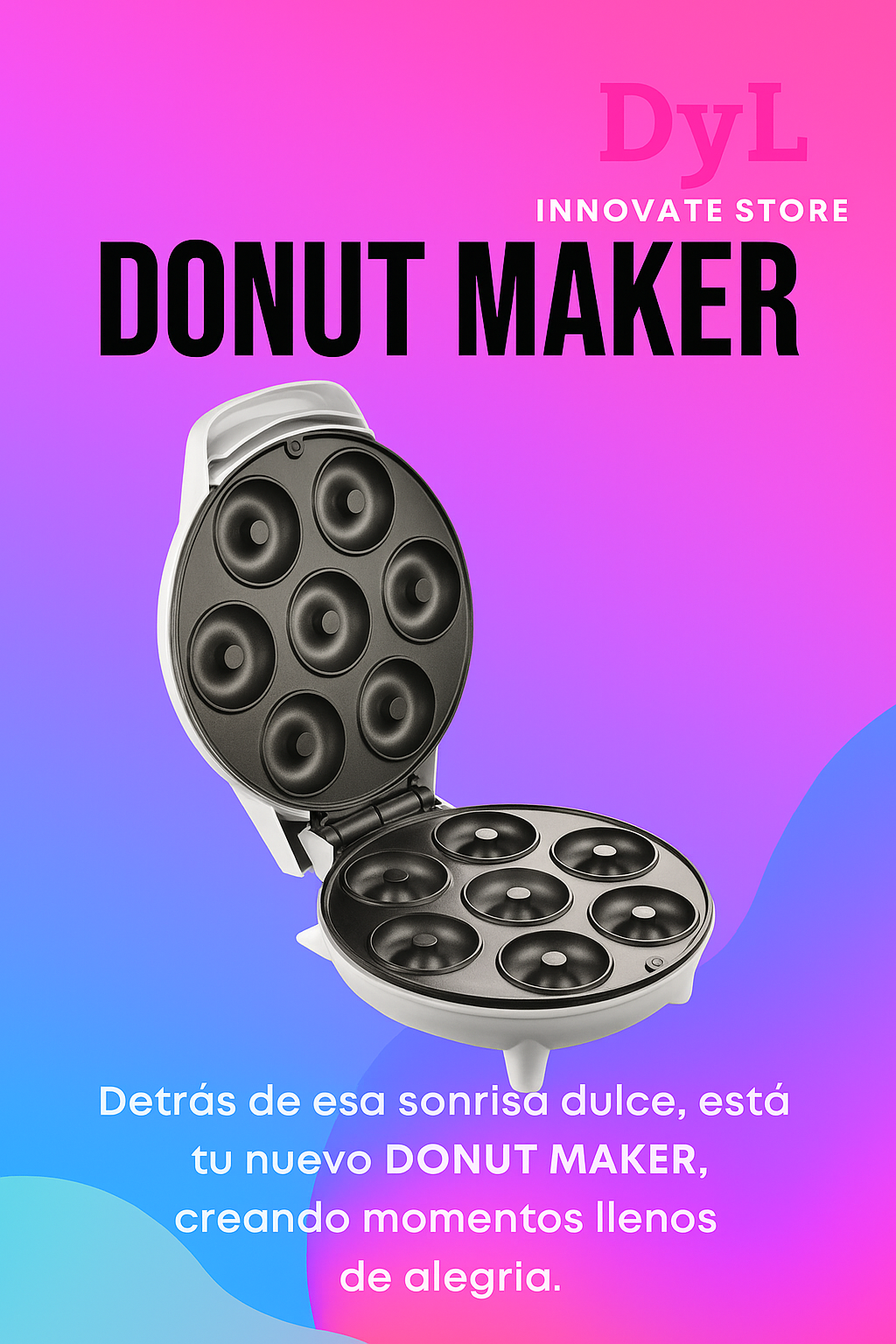 Máquina de Mini Donas X7 – Color Negro 110V: