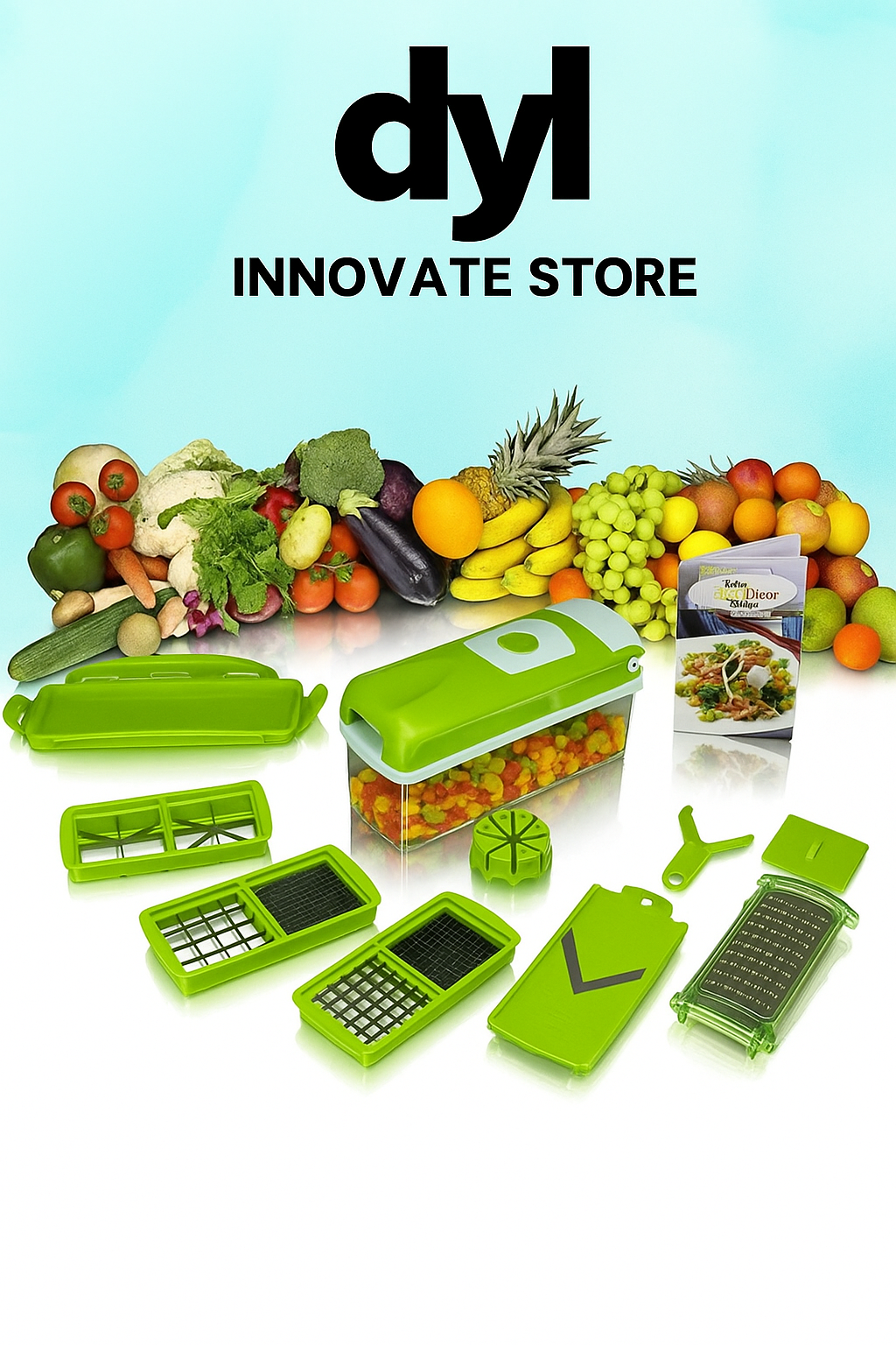 Picatodo Procesador Alimentos Nicer Dicer Ayudante Cocina