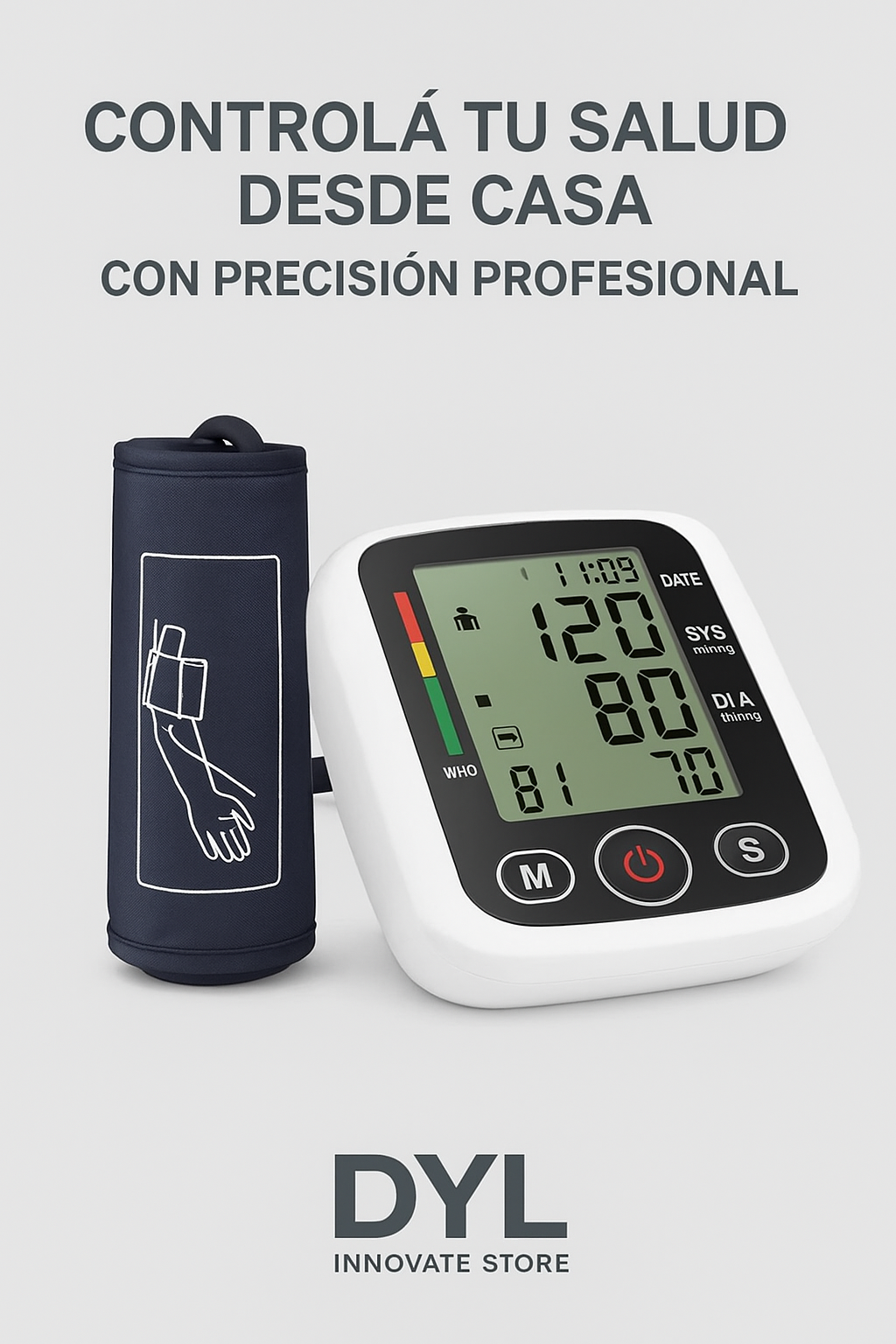 🩺 Tensiómetro Digital de Brazo – Monitorea tu Salud con Confianza