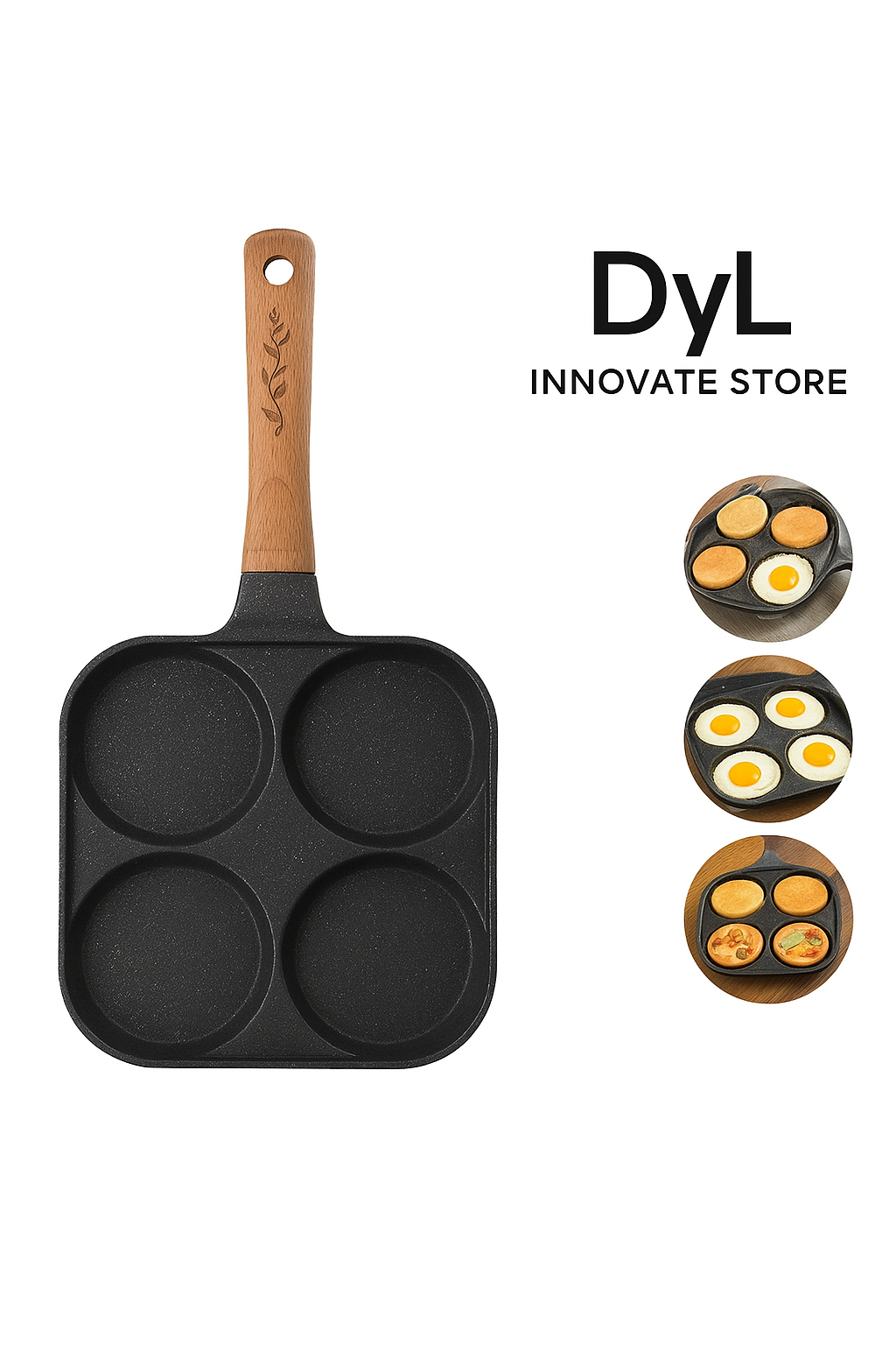 Sarten Antiadherente 4 Puestos Para Huevos Arepas Pancakes Ahorrar 30%