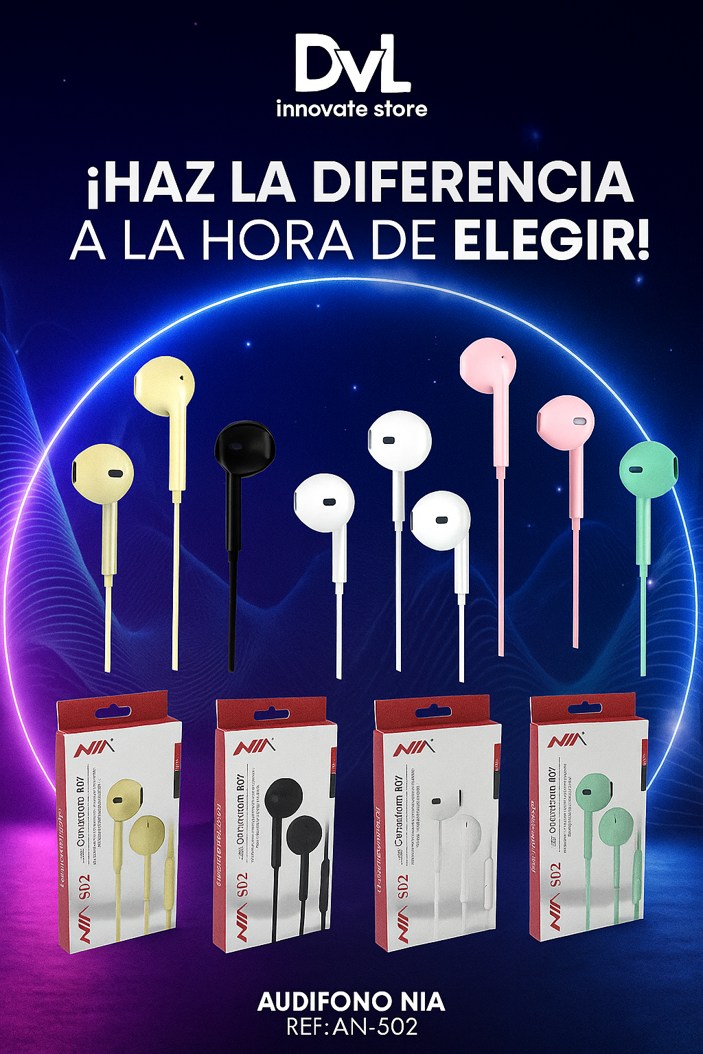 Audifono Manos Libres NIA Ref: AN-502