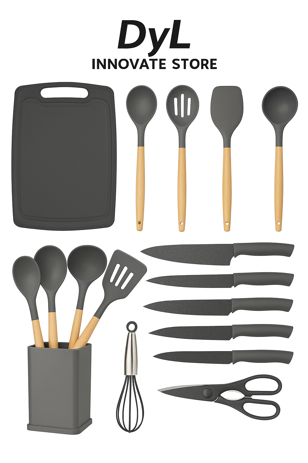 Juego De Utensilios De Cocina, Juego De 19 Utensilios De Cocina