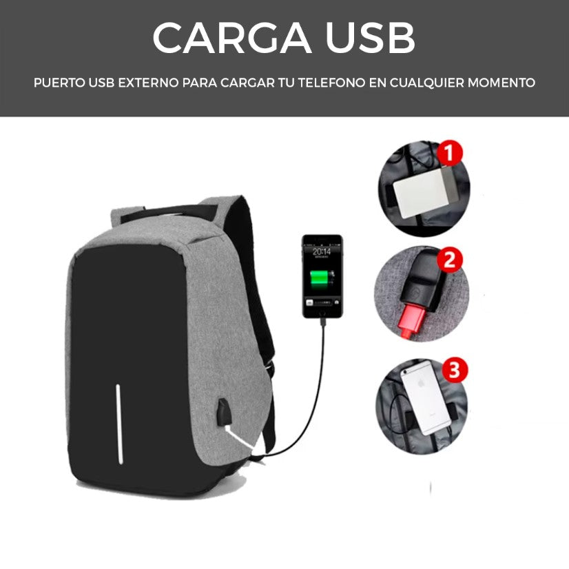 Mochila Antirrobo con Puerto USB