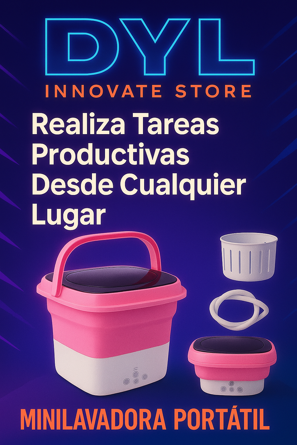 mini lavadora portátil 9 litros