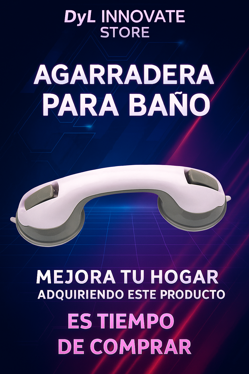 Barra Seguridad Antideslizante Agarradera Baño Manija