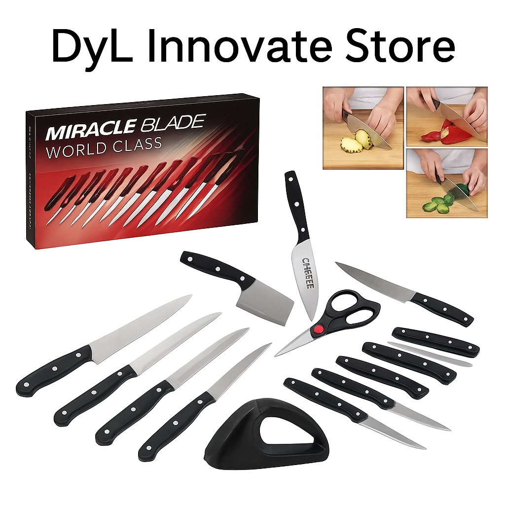 Set Cuchillos Profesionales Miracle Blade De La Tv 13 Piezas