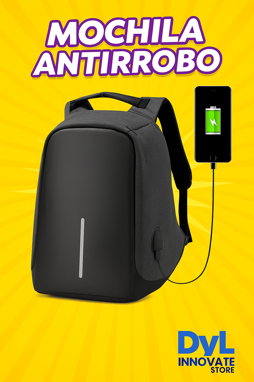 Mochila Antirrobo con Puerto USB
