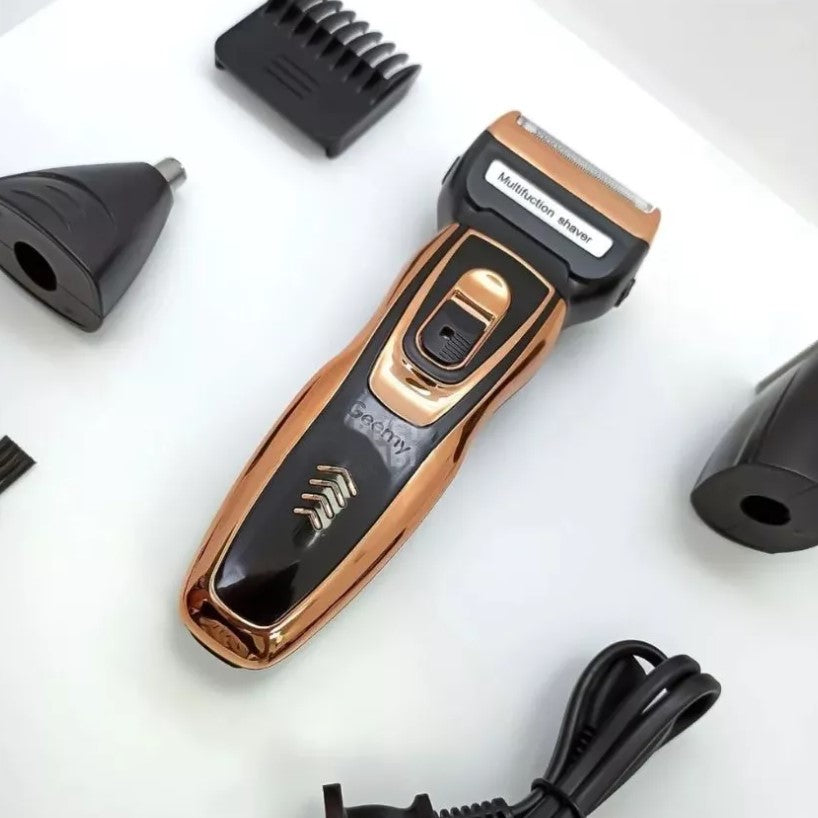 Máquina afeitadora y cortadora de pelo Geemy GM-595 negra y dorada