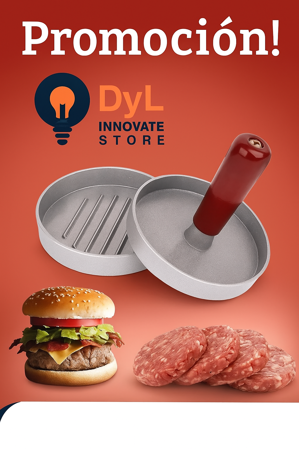 Molde Prensa Para Carne Hamburguesa Cocina