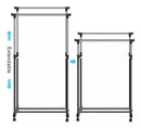 Tendedero Perchero Plegable De Piso Acero Inoxidable Ruedas Color Negro Ahorrar 20%