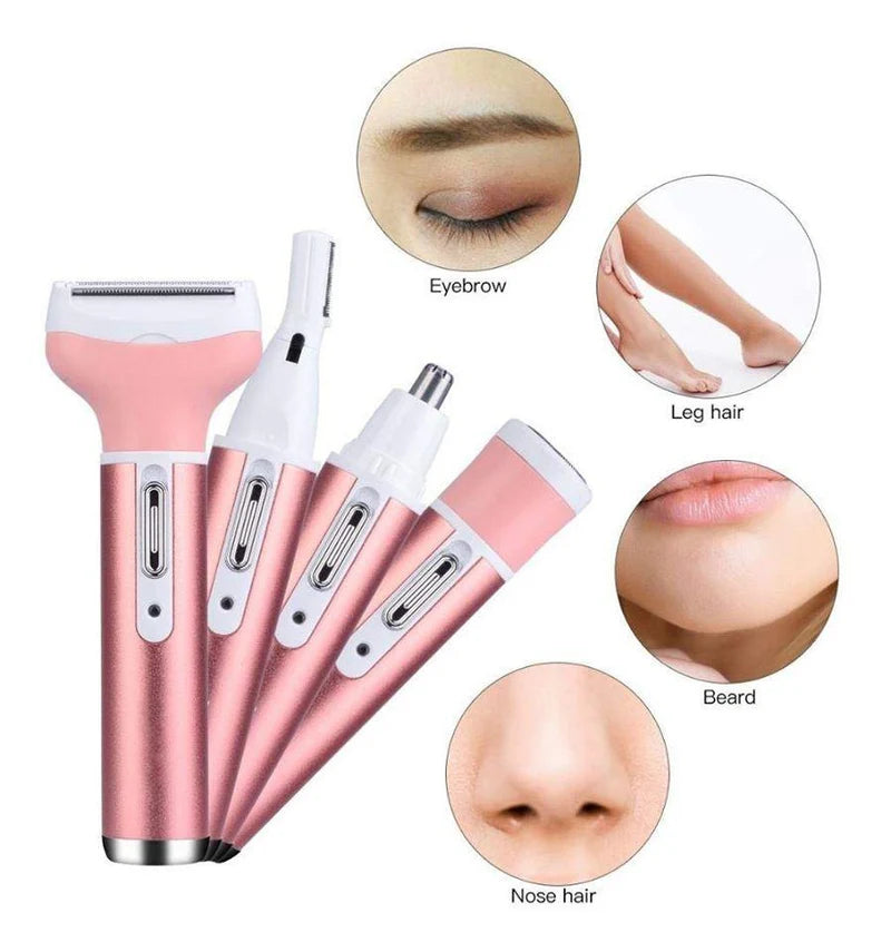 Maquina Depiladora Corporal, cejas, Nariz Recargable 4 En 1