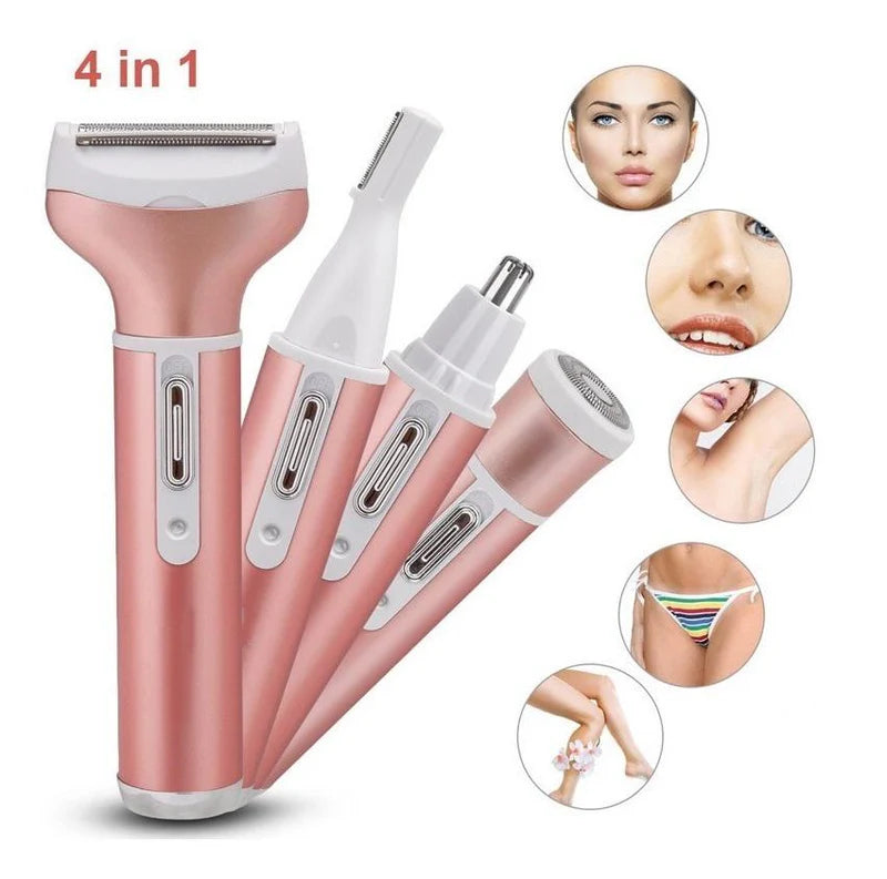 Maquina Depiladora Corporal, cejas, Nariz Recargable 4 En 1