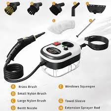 Limpiador a vapor portatil multifuncional 2500W 1LT- Limpieza sin químicos