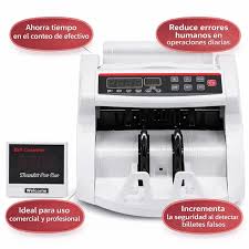 Máquina contadora de billetes con detector UV para billetes falsos