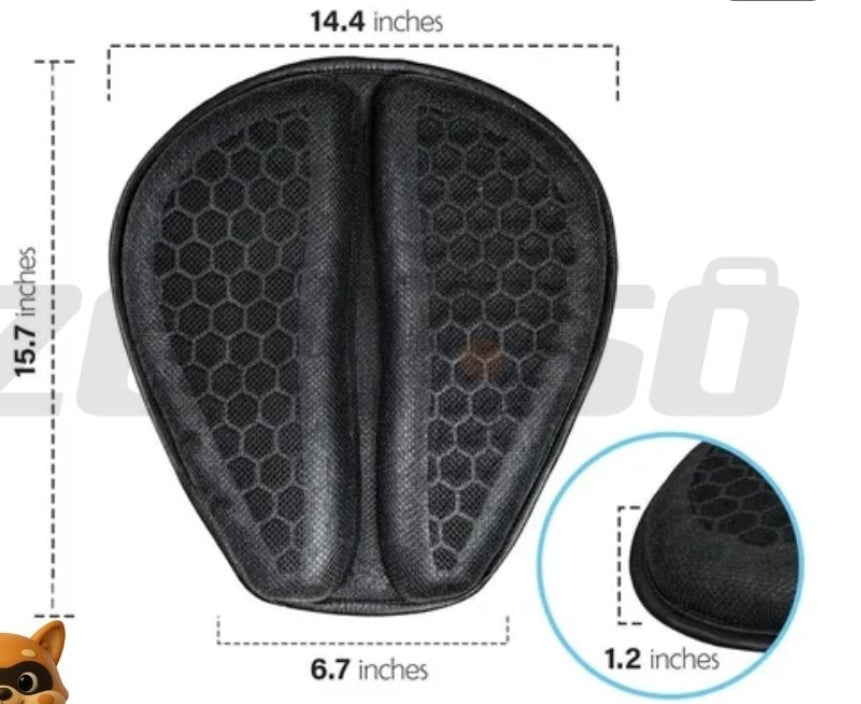 Cojín en gel ergonómico para moto alta calidad