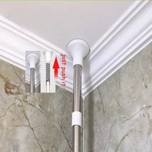 Organizador esquinero para baño con 4 repisas ajustable de 2 a 2.40 mts