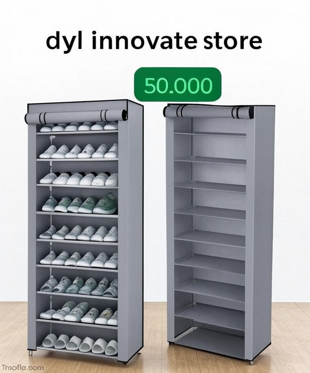 Zapatero de 9 niveles hasta 27 pares con cubierta de tela