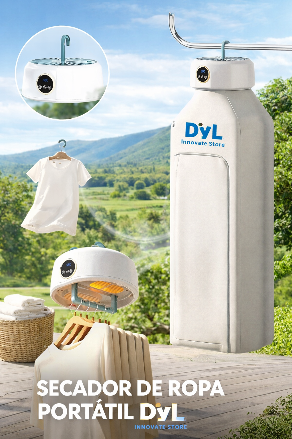 🔥 Secador de Ropa Portátil Dyl – Seca tu ropa en minutos, donde quieras