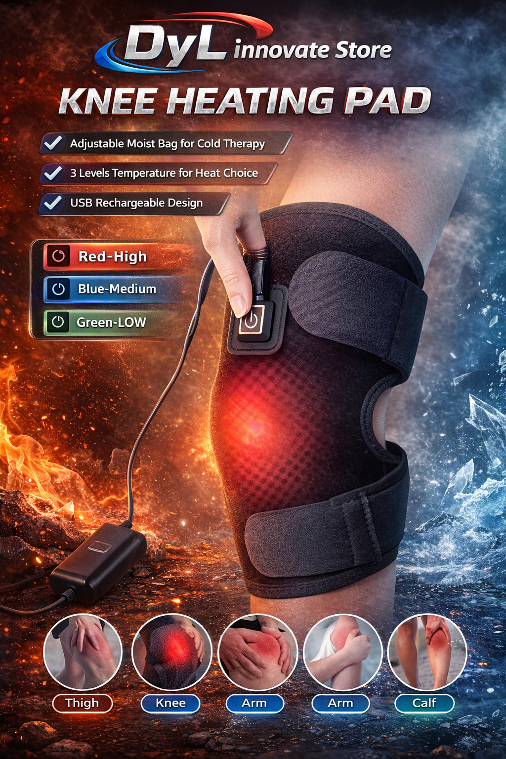 Rodillera ortopédica de calor - terapia y relajación a tu alcance