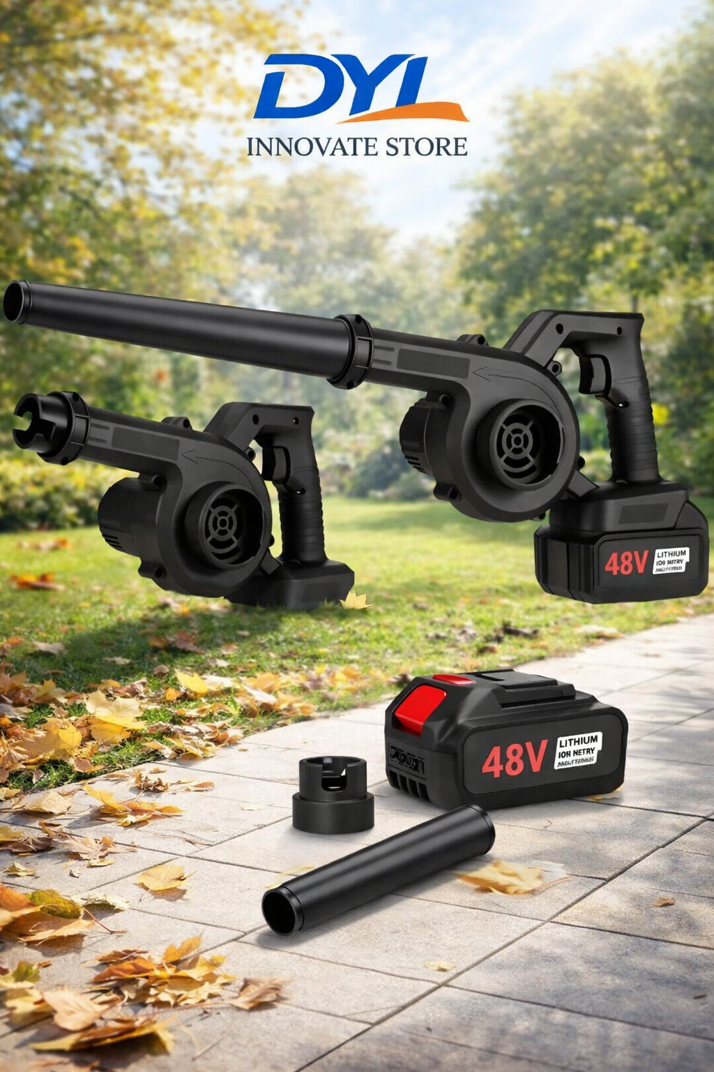 🍃 Sopladora Inalámbrica 48V 2 en 1 – Potente, Portátil y Recargable