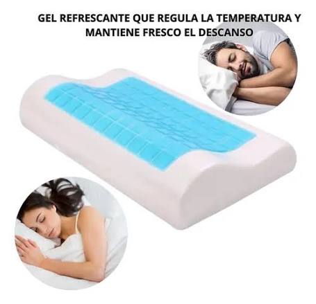 Almohada ergonómica de gel refrescante alivio y descanso