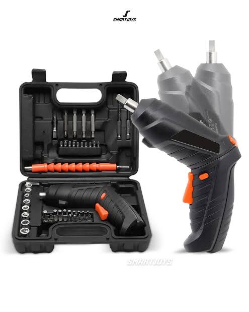 Destornillador eléctrico recargable - kit 47 piezas con maletín