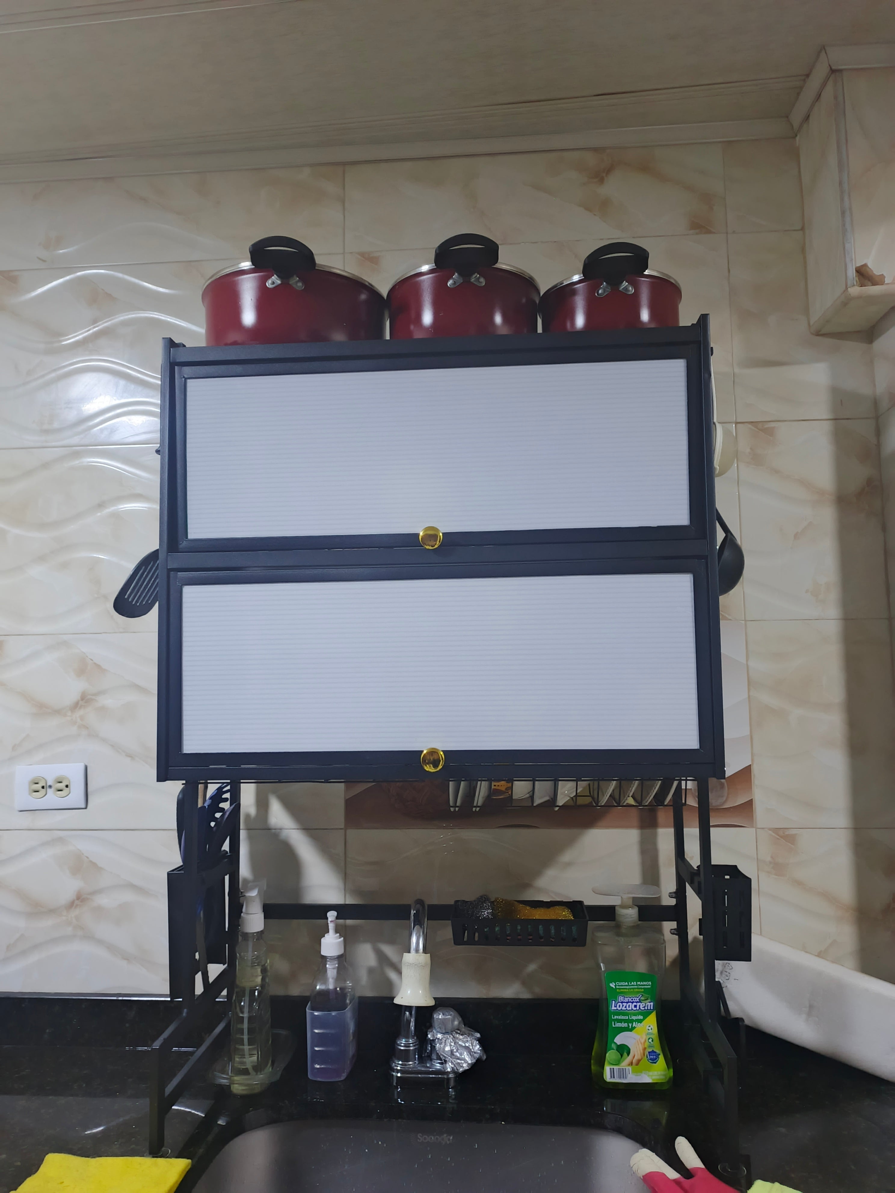 🏡✨ Estante de Cocina Multifuncional 2 en 1, 85X90  con tapas – Orden, Estilo y Comodidad