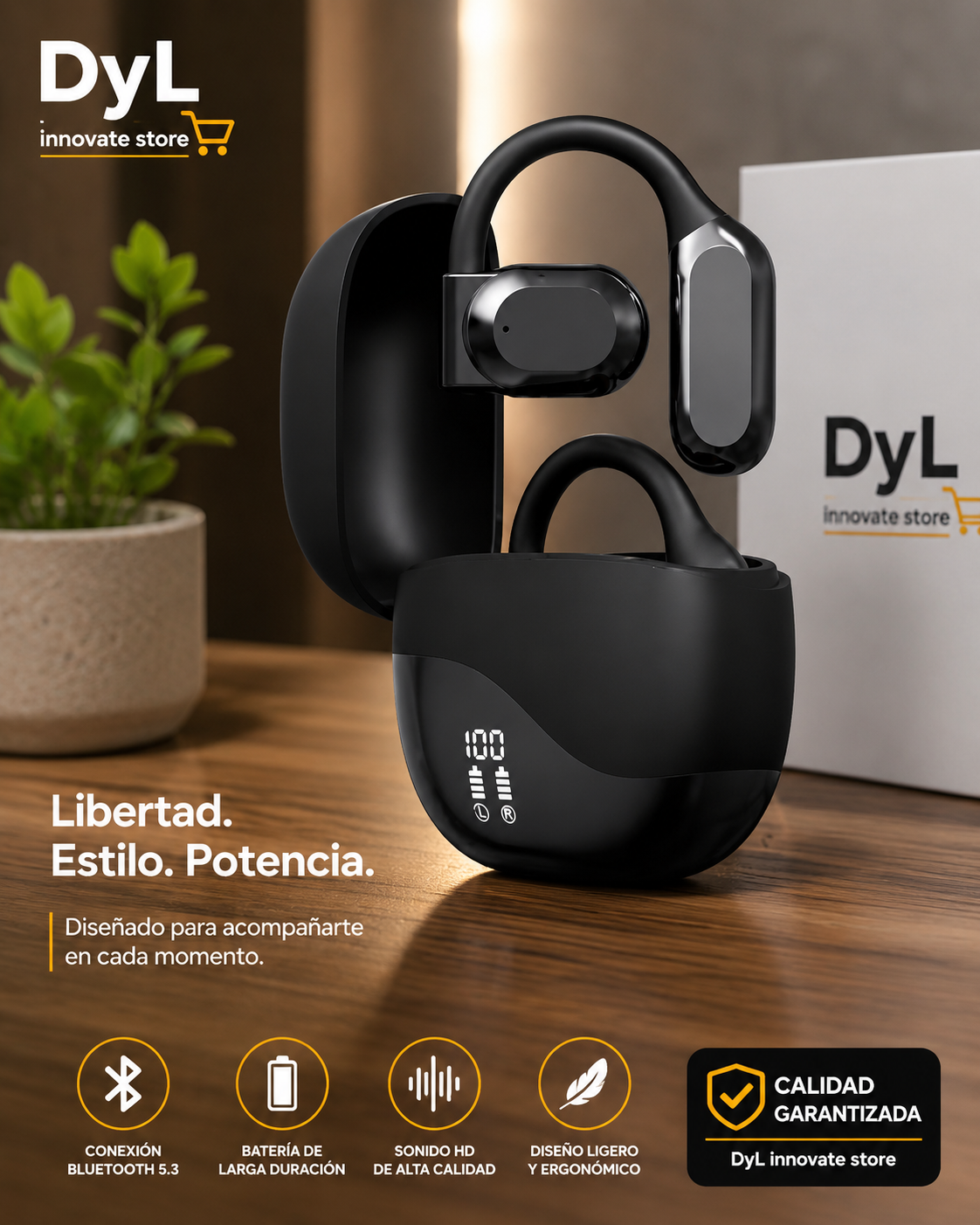 Audífonos Bluetooth Osea M62 - más tiempo y más comodidad