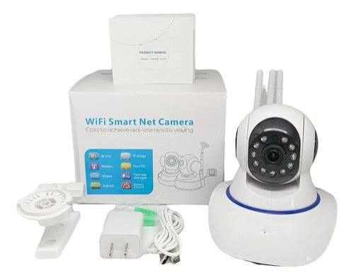 📷🔐 Cámara de Seguridad WiFi Inteligente 360° con 3 antenas - seguridad y confianza para tu hogar