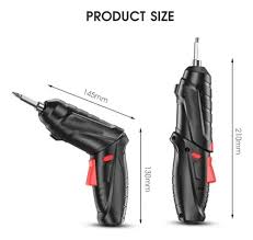 Destornillador eléctrico recargable - kit 47 piezas con maletín