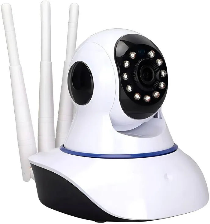 📷🔐 Cámara de Seguridad WiFi Inteligente 360° con 3 antenas - seguridad y confianza para tu hogar
