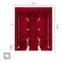 Closet Armario Doble Desarmable Con Forro 3 Espacios Color VinoTinto