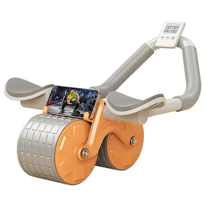 Rueda Abdominal Rebote Automático Con Temporizador Color Gris-naranja