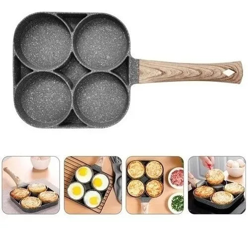 Sarten Antiadherente 4 Puestos Para Huevos Arepas Pancakes Ahorrar 30%