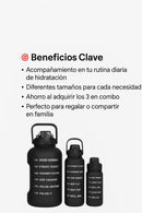 Combo Termos Motivacionales Set X 3 Unidades negro