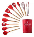 Set 12 Utensilios De Cocina Silicona Resistente Calor Juego Ahorrar 39%