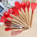 Set 12 Utensilios De Cocina Silicona Resistente Calor Juego Ahorrar 39%